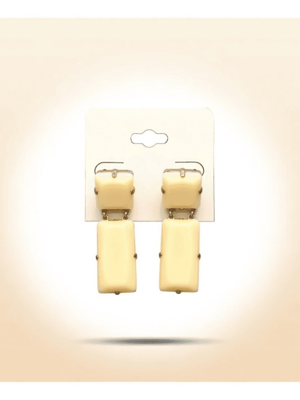 Chic Cream Dangle Earrings